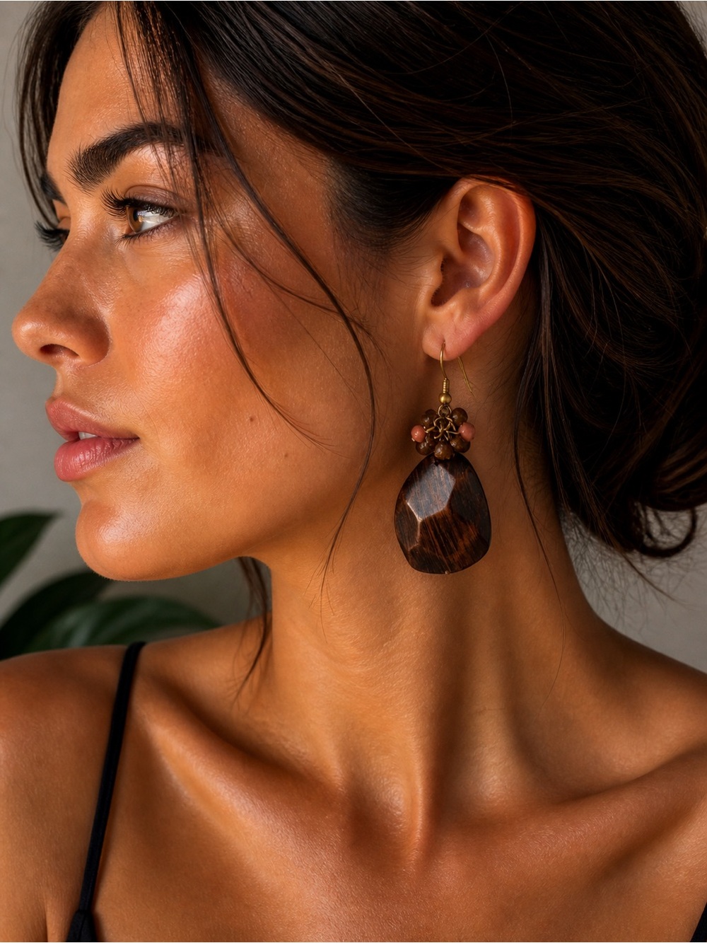 Eucalyptus Faux Wood Earrings